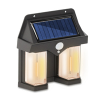 Lampa Solarna LED Elewacyjna Naświetlacz Czujnik Zmierzchu Czarna