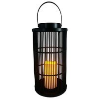 Latarenka Solarna Lampa LED Ogrodowa Wisząca Ozdobna IP44 1800K Ciepła 36cm