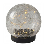 Lampa Solarna LED Kula Ogrodowa Naziemna Ozdobna 10cm 3000K IP44