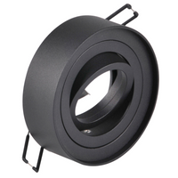 Oprawa Sufitowa Podtynkowa MR16 GAJA Tuba Spot Okrągła Ruchoma Czarna GOLDLUX