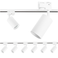 Zestaw Szyna Oświetleniowa Szynoprzewód 2m + 6x Reflektor Szynowy SAGI GU10 Biały LUMILED