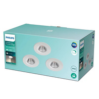 3x Oprawa Podtynkowa Wpuszczana LED 5.5W 350lm 2700K IP65 Hermetyczna Biała Dive Bathroom Philips
