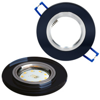 Oprawa Podtynkowa GU10 Halogenowa Wpuszczana Spot Oczko Czarna Okrągła Kobi