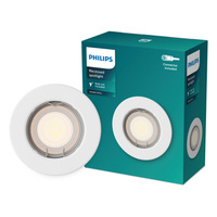 Oprawa Podtynkowa Wpuszczana LED GU10 Stała Aluminiowa Okrągła Biała Peridot Philips