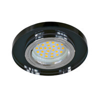 Oprawa Podtynkowa GU10 Halogenowa Wpuszczana Spot Oczko Czarna Okrągła Kobi