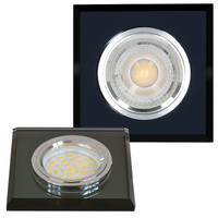 Oprawa Podtynkowa GU10 Halogenowa Wpuszczana Spot Oczko Czarna Kwadratowa Kobi