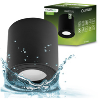 Oprawa Natynkowa HALOGENOWA Spot Tuba Stała EGIO GU10 LUMILED Okrągła IP44 Hermetyczna Czarna 83mm