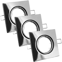 Zestaw 3 x Oprawa halogenowa ruchoma OPIN GOLDLUX (Polux) kwadrat metal chrom MR16 GU10