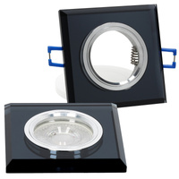 Oprawa Podtynkowa GU10 Halogenowa Wpuszczana Spot Oczko Czarna Kwadratowa Kobi