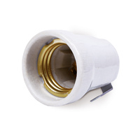 Oprawka Ceramiczna z Blaszką Remontowa Porcelanowa E27 Biała Kobi