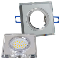 Oprawa Podtynkowa GU10 Halogenowa Wpuszczana Spot Oczko Przezroczysta Kwadratowa Kobi