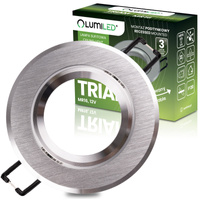 Oprawa Halogenowa Podtynkowa Lampa Sufitowa Okrągła Ruchoma GU10 MR16 Srebrna TRIAM LUMILED