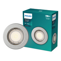 Oprawa Podtynkowa Wpuszczana LED GU10 Stała Aluminiowa Okrągła Nikiel Peridot Philips