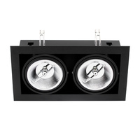 Oprawa Podtynkowa Halogenowa Ruchoma 2x GU10 ES111 Prostokątna Czarna