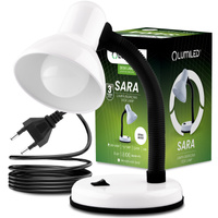 Lampka Biurkowa Stołowa Regulowana SARA Szkolna Nocna E27 Biała LUMILED