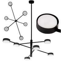 Lampa Sufitowa Wisząca LED 6x GX53 Żyrandol Reflektor Czarna OVILO LUMILED