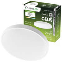 Plafon LED Lampa Sufitowa Natynkowa 24W 4000K CELIS Okrągły IP44 Biały Ring ALS LUMILED