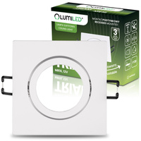 Oprawa Halogenowa Podtynkowa Lampa Sufitowa Kwadrat Ruchoma GU10 MR16 Biała TRIAM LUMILED