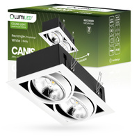 Oprawa Podtynkowa Halogenowa Ruchoma 2x GU10 ES111 Prostokąt Biała CANIS LUMILED