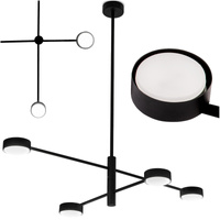 Lampa Sufitowa Wisząca LED 4x GX53 Żyrandol Reflektor Czarna OVILO LUMILED