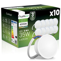 10x Wkład do Opraw LED Żarówka Moduł INSERT Reflektor 5W = 35W 470lm 4000K Neutralna 120° LUMILED