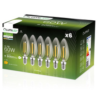 Zestaw 6x Żarówka LED ŚWIECA B35 E14 7W = 60W 806lm 4000K Neutralna 360° Filament LUMILED