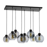 Lampa Sufitowa Wisząca CUBUS GRAPHITE Żyrandol Czarno-Grafitowa Nowoczesna 8xE27 4113 TK Lighting