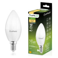 Żarówka LED E14 Świeczka B35 10W = 75W 1100lm 3000K Ciepła 180° LUMILED