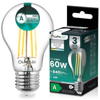 Żarówka LED E27 A60 3,8W 840lm = 60W 4000K Neutralna 360° Filament KLASA A LUMILED
