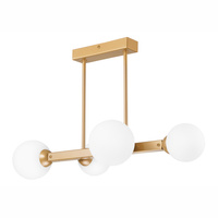 Lampa Sufitowa ASTRO 4xG9 Szklane Klosze Kule Złota LM-4.161 Lamkur