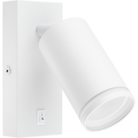 Lampa ścienna Kinkiet GU10 RING z włącznikiem biały