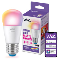 Żarówka LED E27 Kulka P45 4.9W = 40W 470lm 2200-6500K RGB + TW Inteligentna SMART WiFi Bluetooth Aplikacja WiZ