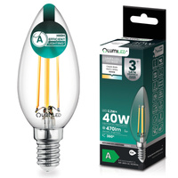 Żarówka LED E14 Świeczka B35 2,2W 470lm = 40W 4000K Neutralna 360° Filament KLASA A LUMILED