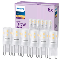 6x Żarówka LED G9 Kapsułka G9 1.9W = 25W 220lm 2700K Ciepła 320° EC Multipack Philips