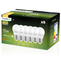 Zestaw 6x Żarówka LED P45 E27 10W = 75W 1055lm 3000K Ciepła 180° Mleczna CCD LUMILED