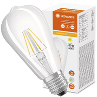 Żarówka LED Edison E27 ST64 5,8W = 60W 806lm 4000K Neutralna 300° CRI90 Filament Ściemnialna LEDVANCE Superior