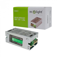 Zasilacz Modułowy do Taśm LED 15W 12V 1.25A IP20 SLIM Ecolight