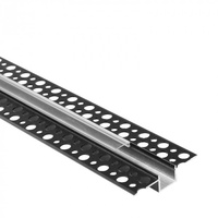 Profil Aluminiowy LED do Płyt GK Gipsowych REGIPS Wpuszczany Podtynkowy Czarny 1m z Kloszem Przezroczystym do Taśm LED + Zaślepki seria GP Ecolight