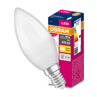 Żarówka LED B35 Świeczka E14 4.9W = 40W 470lm 3000K Ciepła 220° VALUE CLASSIC Osram