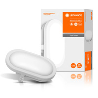 Lampa LED Przemysłowa Zewnętrzna Kinkiet Elewacyjny 6W 420lm 4000K IP54 Biały Z Modułem Awaryjnym Bulkhead Ledvance