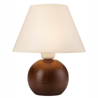 Lampa Stołowa Biurkowa Nocna BALL E27 Czarna Kremowa Abażur LN-1.D.2 Lamkur