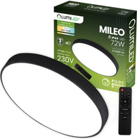Plafon LED Lampa Sufitowa Natynkowa MILEO 72W IP44 CCT Biały Okrągły 50cm + PILOT LUMILED