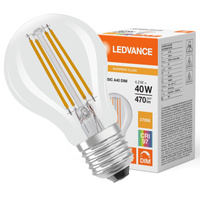 Żarówka LED A60 E27 4.2W = 40W 470lm 2700K Ciepła Biała FILAMENT ŚCIEMNIALNA LEDVANCE