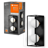 Lampa Łazienkowa Oprawa Dekoracyjna Ozdobna 2xG9 IP44 Ścienna Czarna LEDVANCE