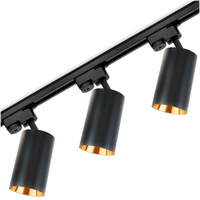 Zestaw Szyna Oświetleniowa Szynoprzewód 1,5m + 3x Reflektor Szynowy SAGI GU10 Czarno Złoty LUMILED