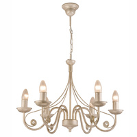 Lampa Wisząca Sufitowa DONATO 6xE14 Żyrandol Biała Klasyczna LM-6.29 Lamkur