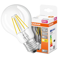 Żarówka LED A60 E27 4W = 40W 470lm 2700K Ciepła 300° Retrofit Filament CLASSIC Osram