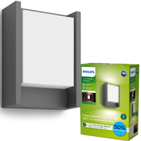 Lampa Ogrodowa LED Kinkiet Elewacyjny ARBOUR 3,8W 2700K Ciepła IP44 Antracyt PHILIPS