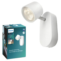 Lampa Ścienna Kinkiet LED 4.5W 500lm 2700K Biała Star Philips