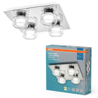 Lampa Sufitowa Oprawa Natynkowa Punktowa 22W 1400lm 3000-4000K Neutralna 115° Chrom IP44 Orbis Flame Osram
